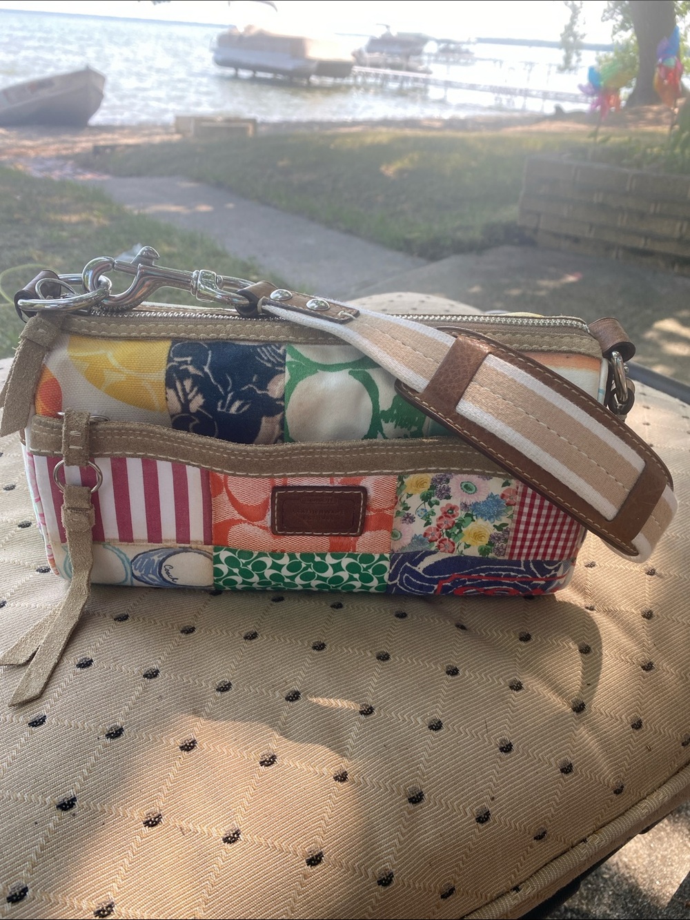 COACH Multi-Color HAMPTON SHOULDER BAG Y2K